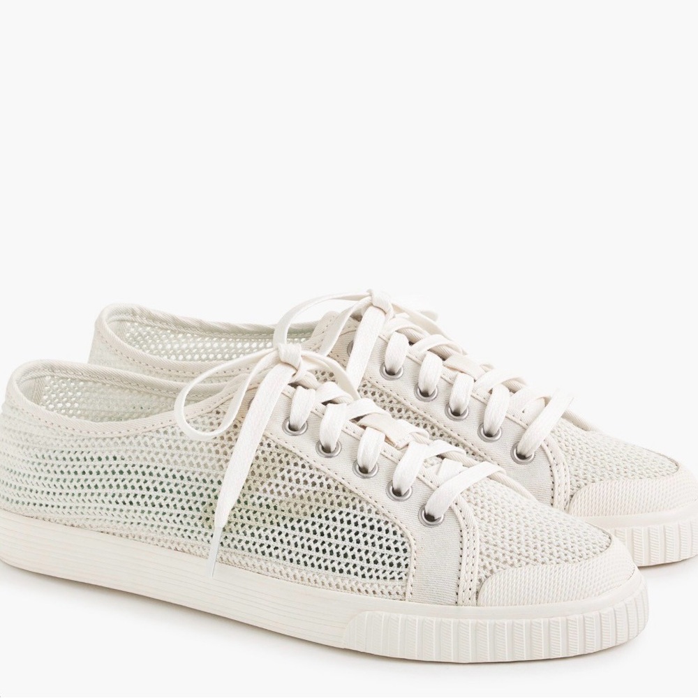 White Tretorn for JCrew Tournament Net Mesh lace -up Sneakers
